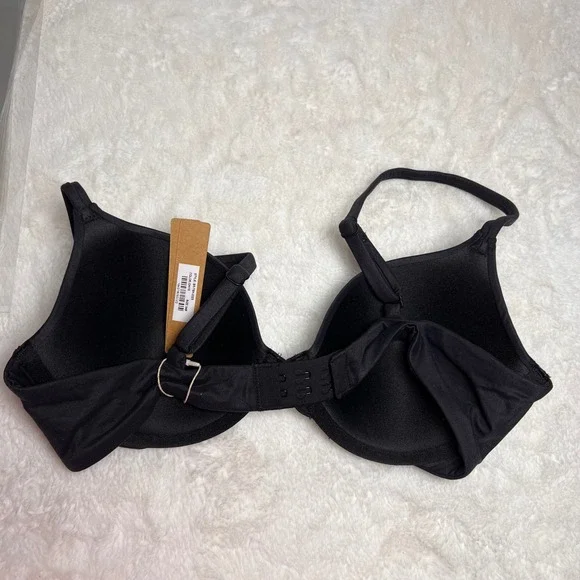 SKIMS Women's T-Shirt Bra Onyx Black Size 34B Underwire Adjustable Straps NWT - Picture 5 of 8